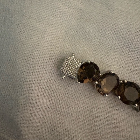 EUC Smoky quartz silver bracelet - Picture 8 of 9